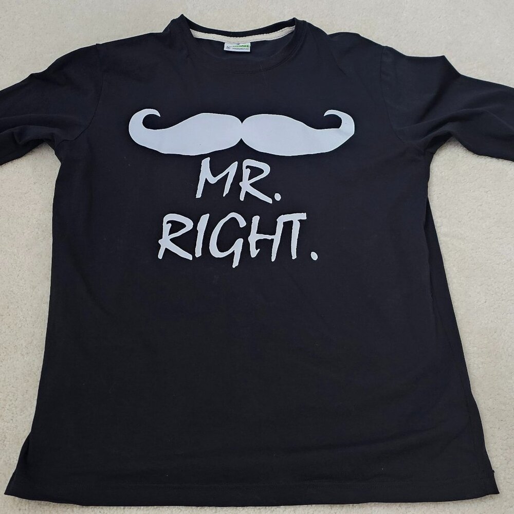 Men's black shirt medium Mr. Right